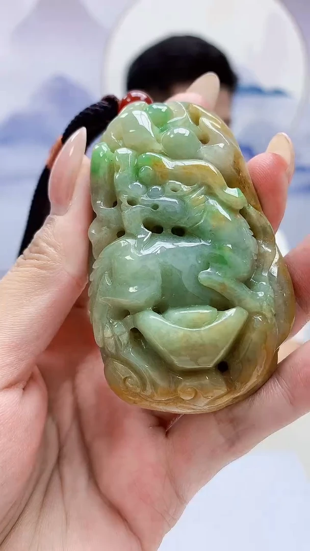 未镶嵌定制翡翠4917MM-毛货挂件17
