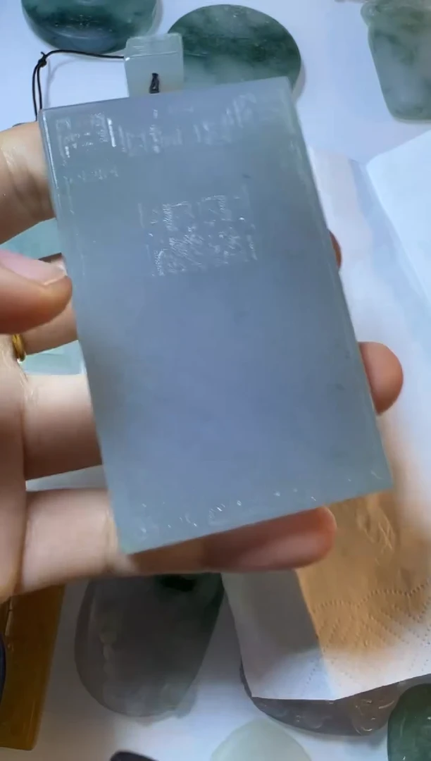 未镶嵌定制翡翠无事牌