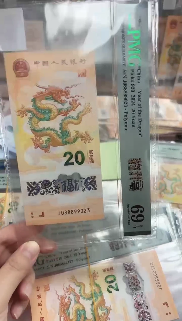 塑料24年龙钞豹升号J0888头（无34）-PMG67