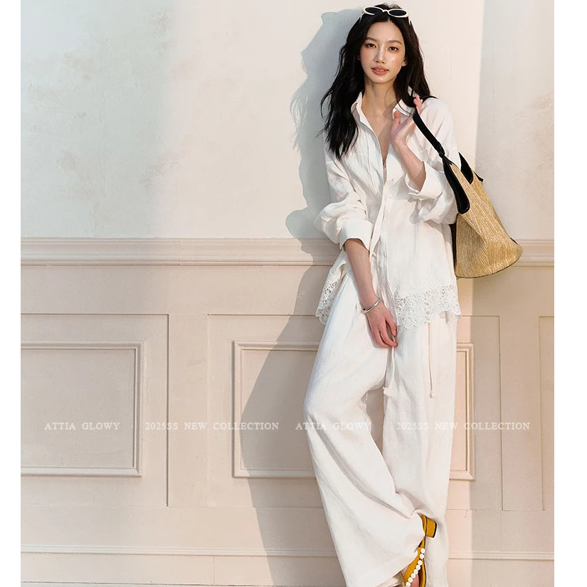 ATTIA 4/1 21:00点 春日亚麻篇/J简老钱 天然亚麻廓形衬衫+上衣