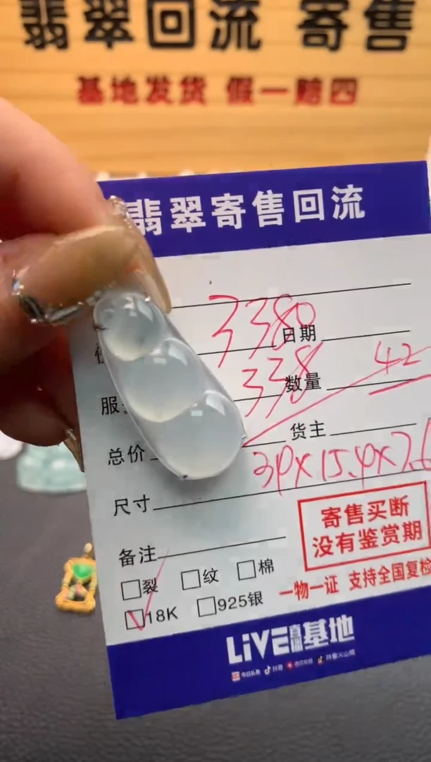 【闪购商品】翡翠颈饰18K金镶嵌21009691