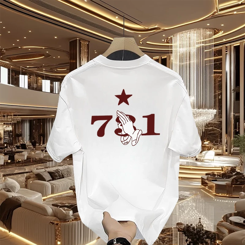 潮牌男女同款印花短袖T恤夏季新款韩版时尚男生百搭圆领半袖上衣