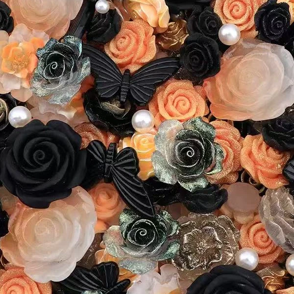 夜光炫彩黑黄色花朵系列DIY（许愿加对对碰）