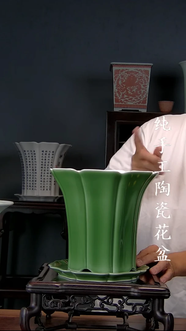 约*逊景德镇手工陶瓷花盆