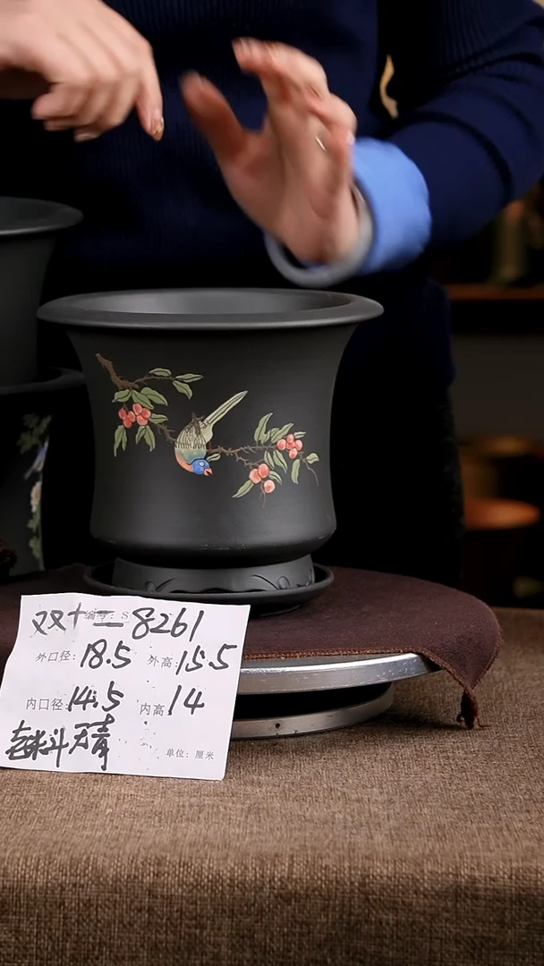 紫砂花盆花卉工艺8261+z