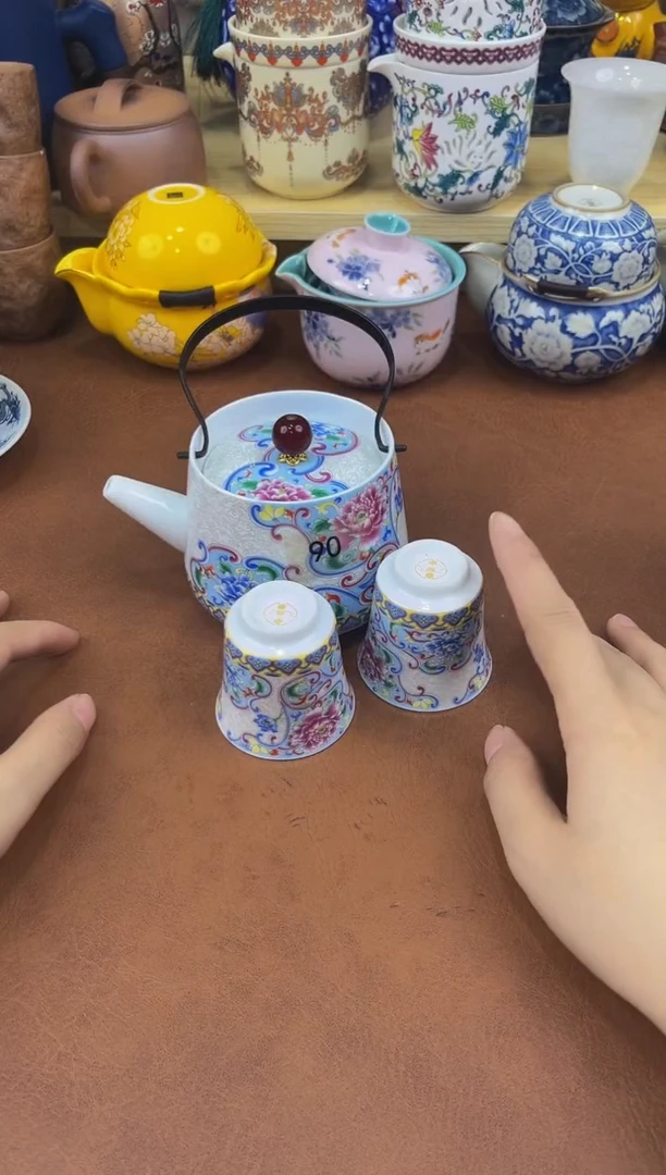 陶瓷茶具摆件旅行套组