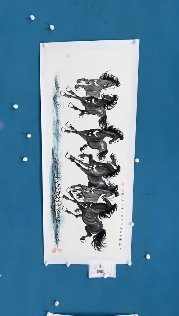 国画国检-黄春香-六尺八骏图-mm27