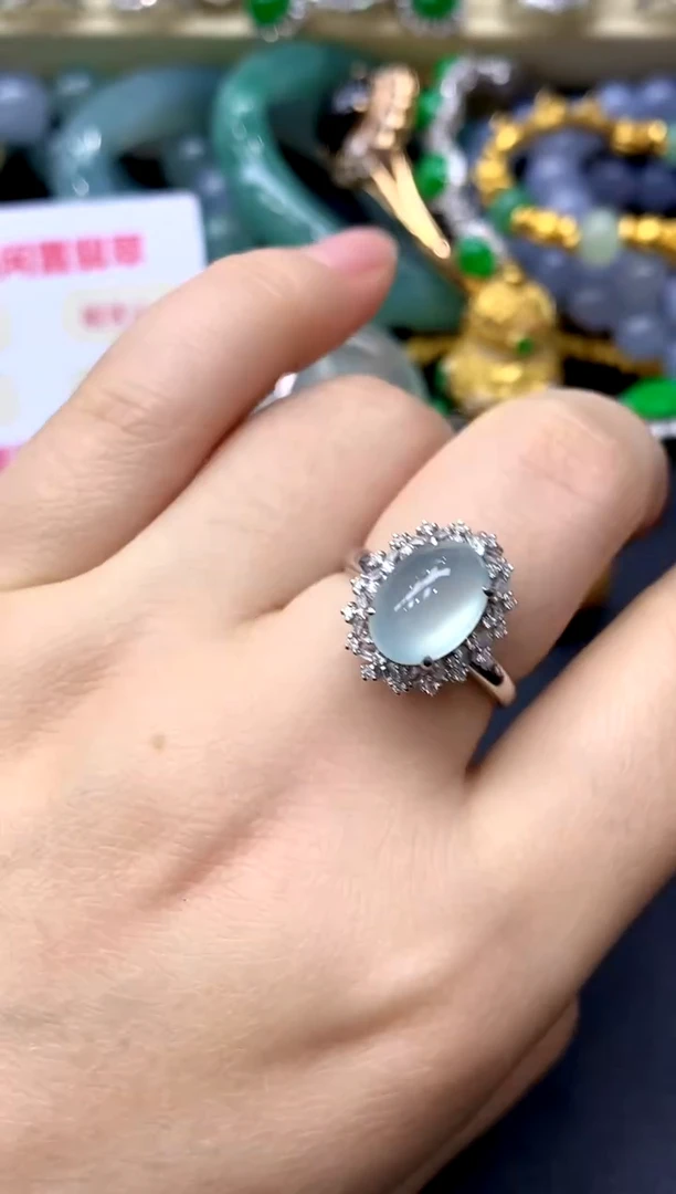 18K金镶嵌戒指翡翠373-中国好珍宝