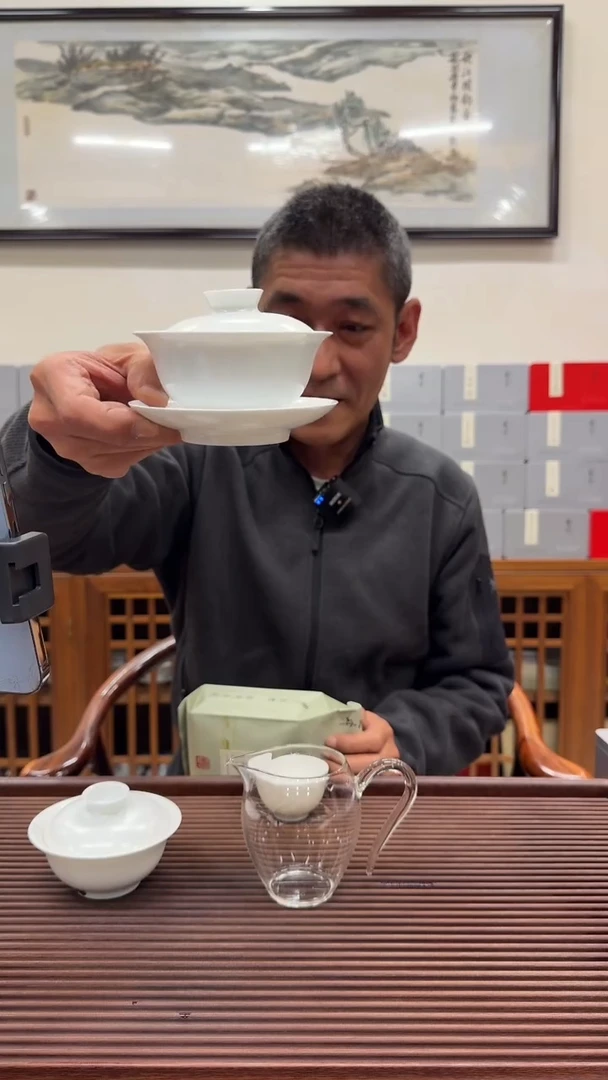 元宝法**徒老苏同款盖碗（景德镇全手工）