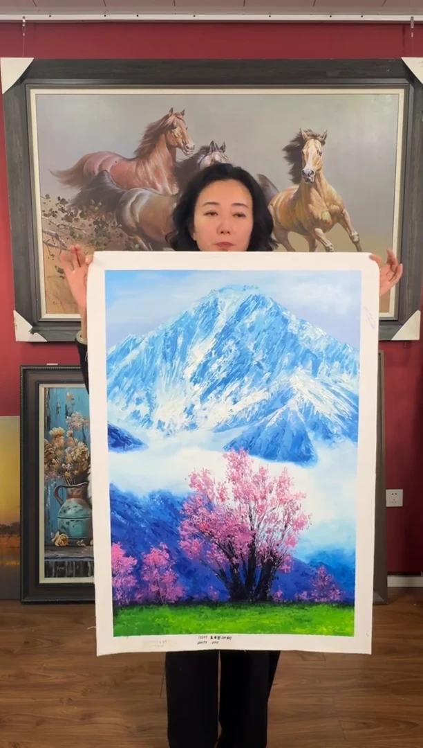 油画【57号】约90*60cm丨朝鲜原创纯手绘孤品油画丨顺丰包邮