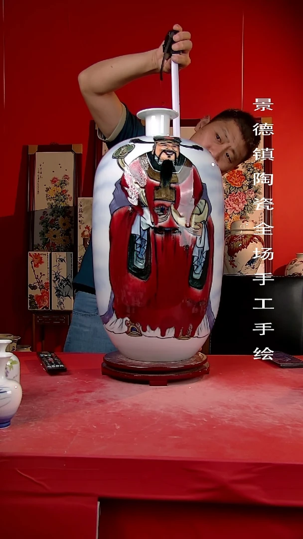 摆件景德镇陶瓷 手工手绘65