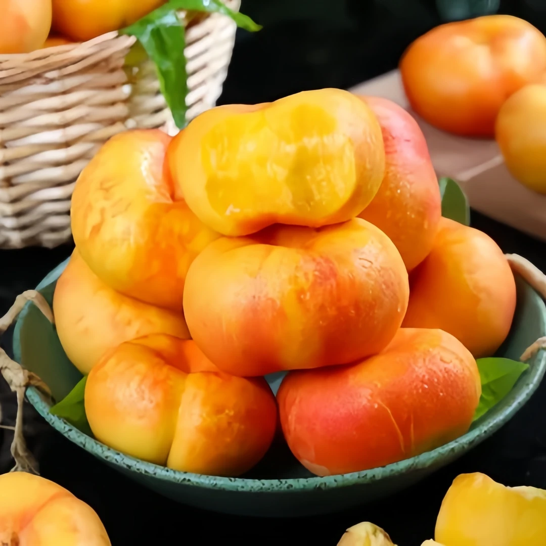 巨无霸蟠九山海关超大彩虹油蟠桃肉厚多汁新鲜采摘坏果包赔