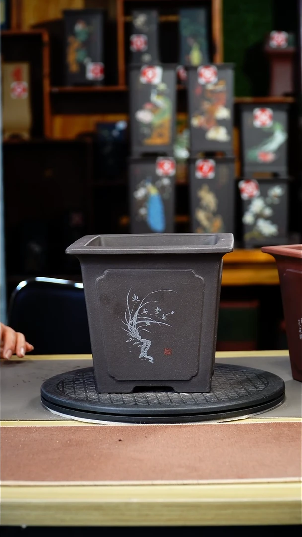 紫砂花盆紫砂花盆