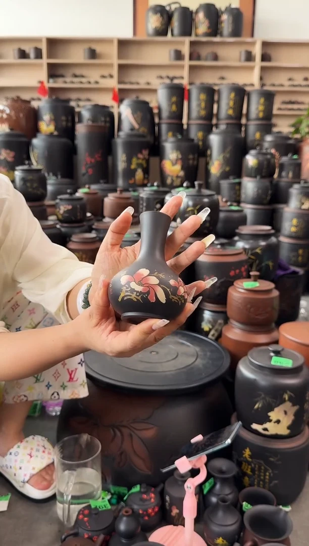罐小花器 彩填   375