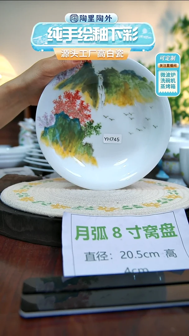盘景德镇手工手绘陶瓷YH745