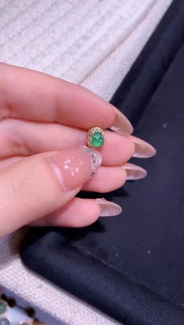 吊坠(不含链)银S925镶嵌翡翠【挽石珠宝】葫芦