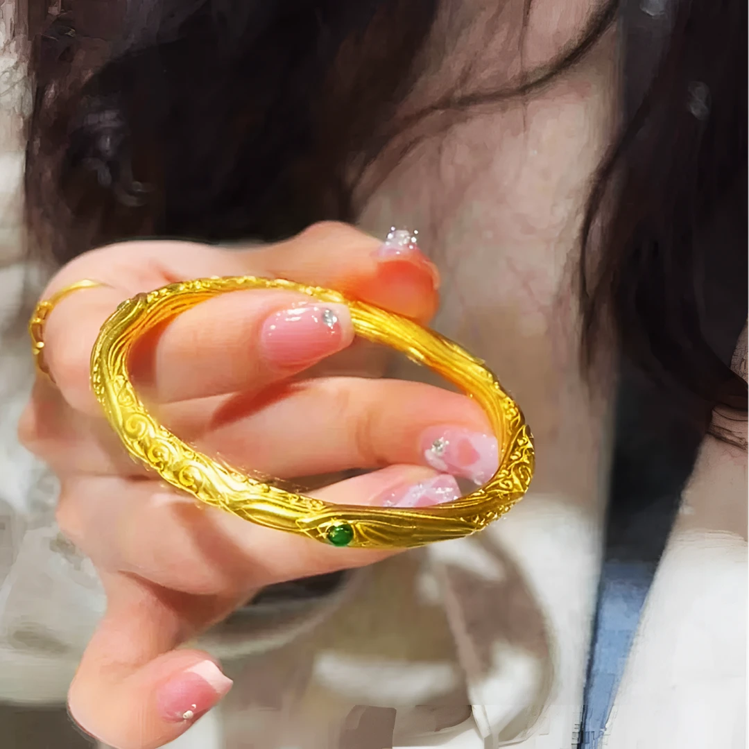 铜合金手镯 哪吒同款新中式轻奢乾坤圈手镯周边衍生手工精美手环