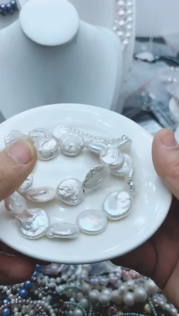 【闪购商品】淡水珍珠颈饰钛钢22