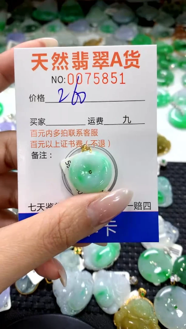 翡翠18K金镶嵌颈饰1111111111111111