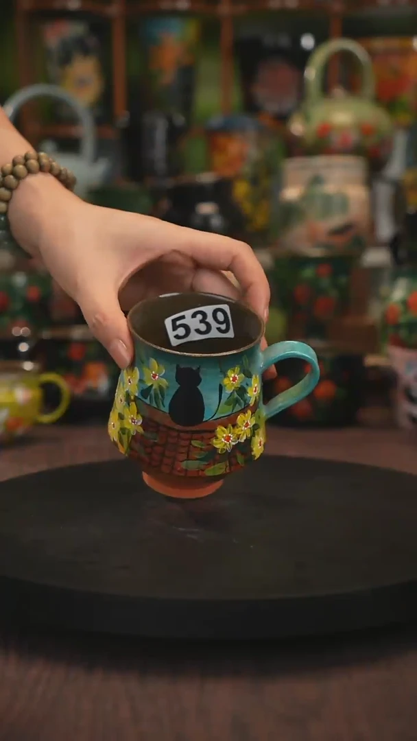 紫砂油画手绘釉下彩539