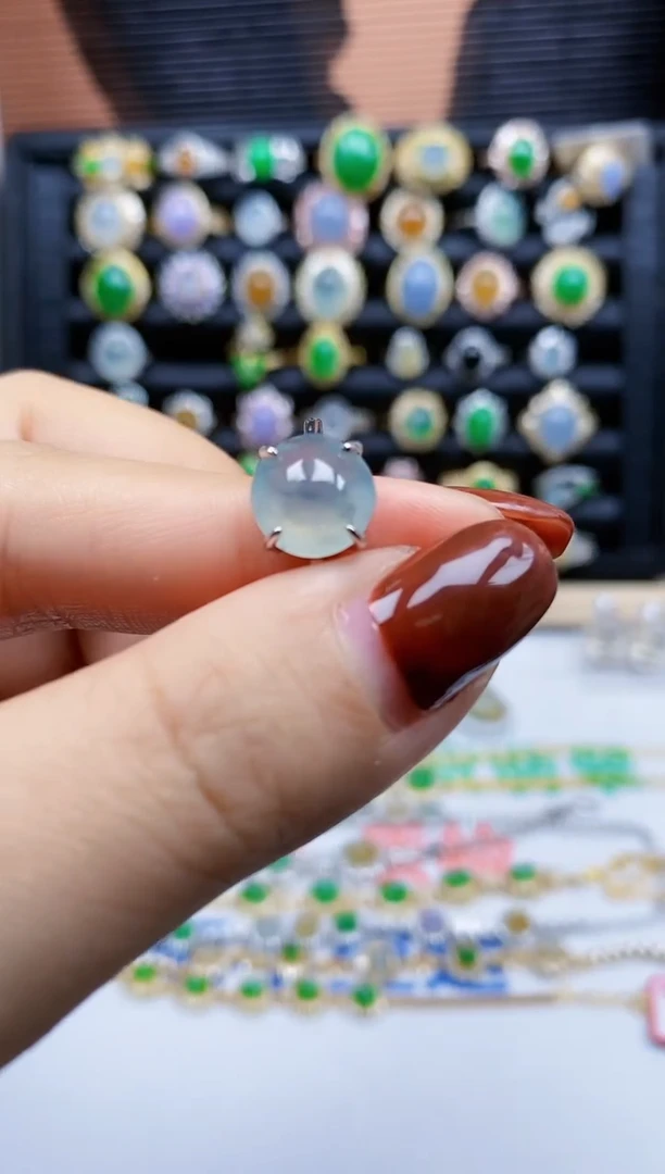 银S925镶嵌戒指翡翠91