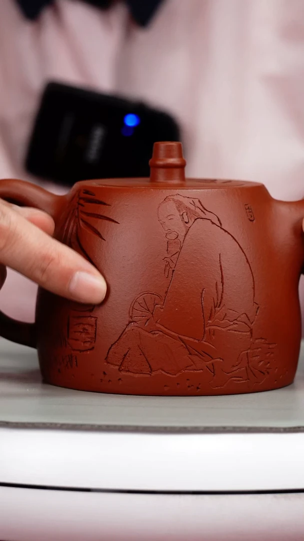 茶壶紫砂朱泥石鼎茶声汉铎300cc