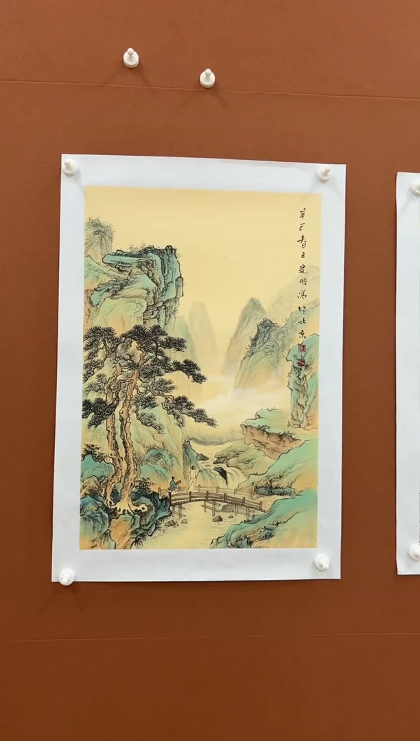国画童建明2.7平尺山水