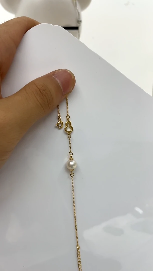 银S925镶嵌手绳海水珍珠7-8