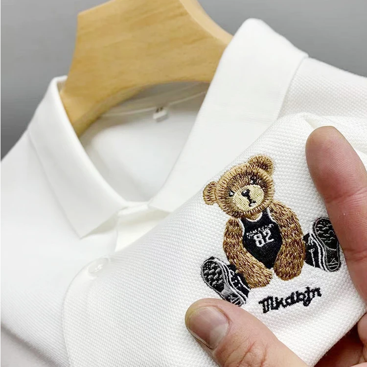 John Bunni设计感纯棉Polo衫短袖t恤男士翻领夏季商务休闲上衣潮