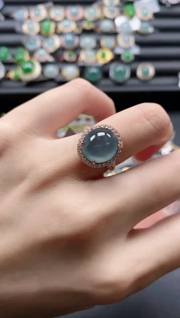 【闪购商品】翡翠戒指银S925镶嵌51151