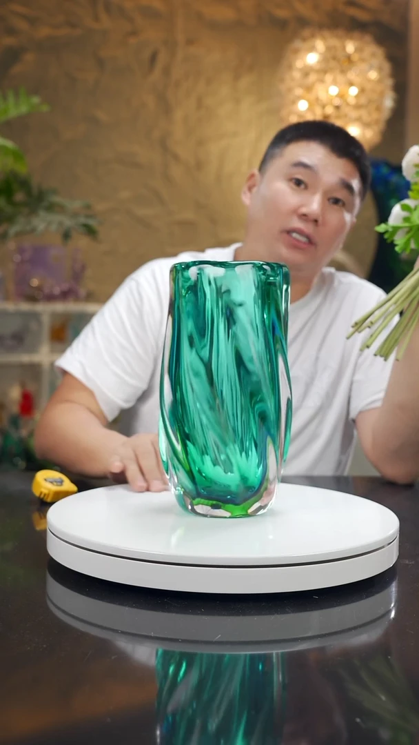 摆件福利蓝绿花瓶