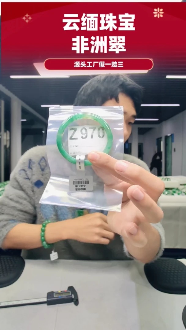 未镶嵌手镯石英质玉（非洲翠）57圈口Z970