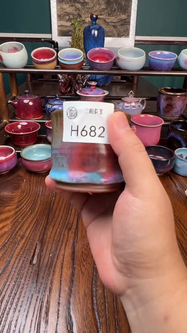 【郑在说瓷】钧瓷作品—刘钏博炭杯—682