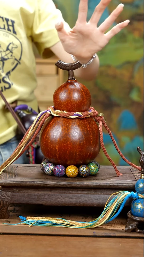 XG008大漆酒葫芦不包手串及旋转底座