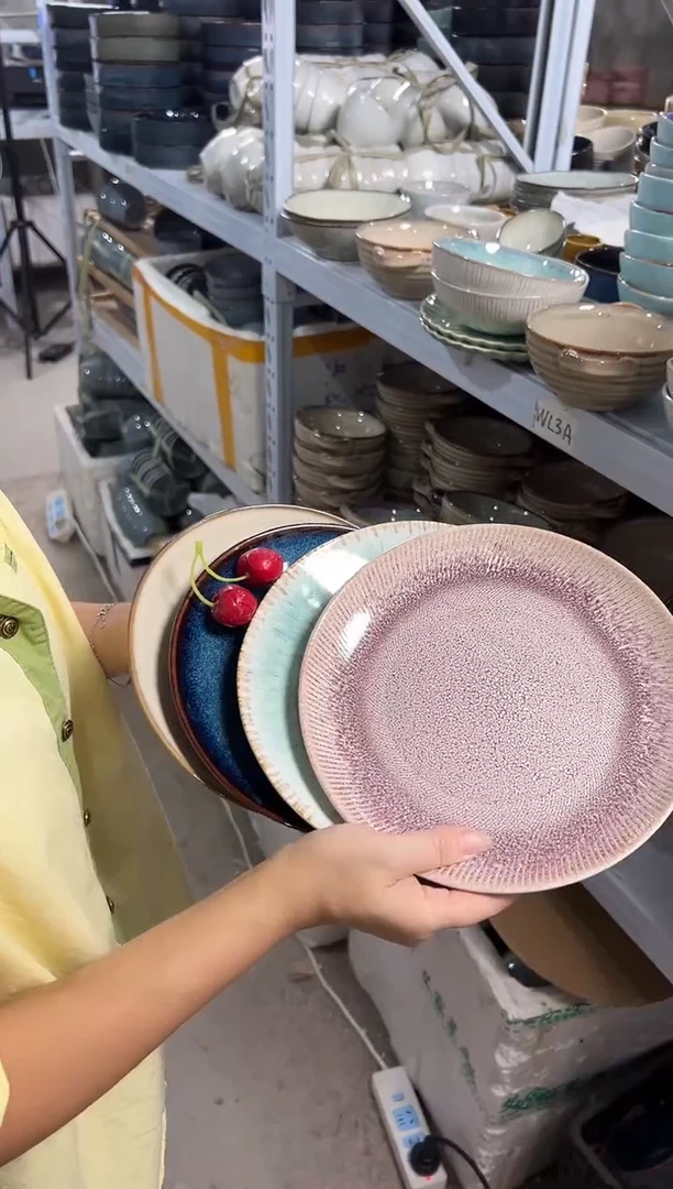 陶瓷外贸尾货瑕疵满20包邮X4小盘