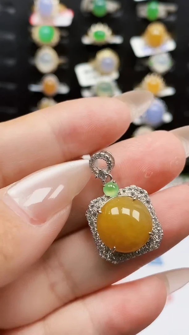 银S925镶嵌戒指翡翠0686