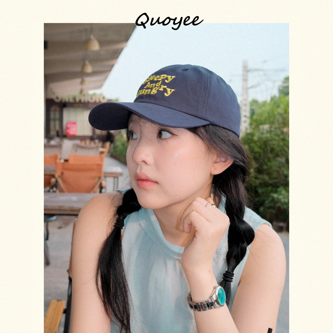 Quoyee 复古软顶棒球帽 韩系百搭遮阳帽运动鸭舌帽DT01