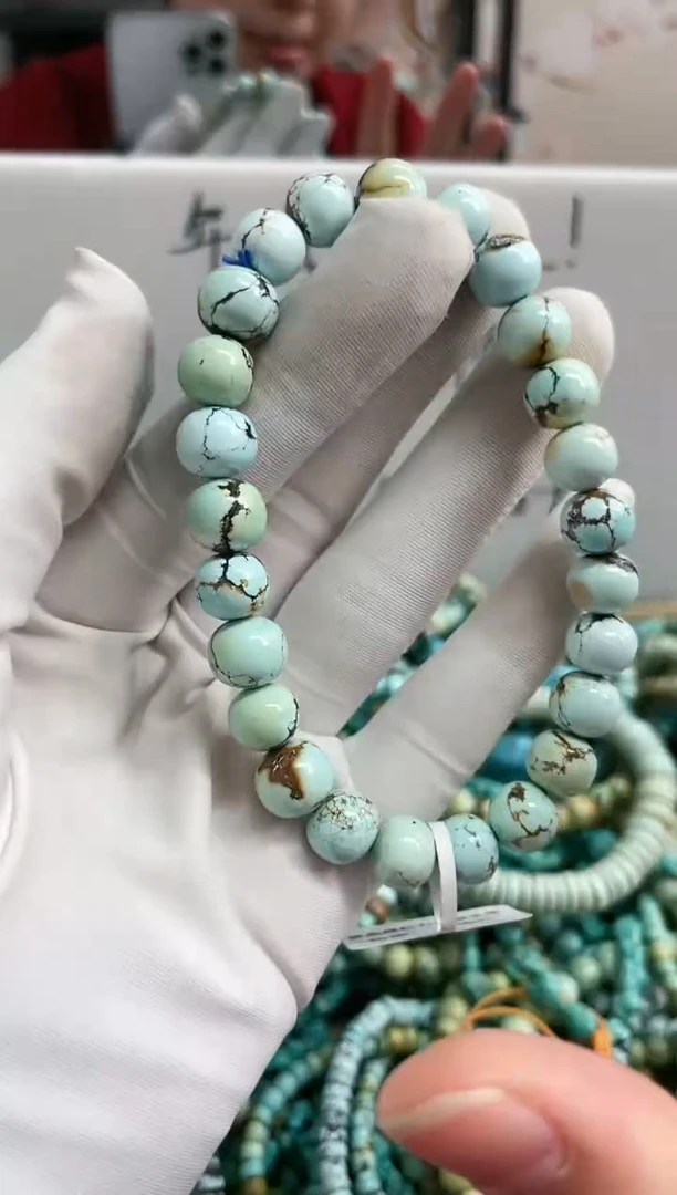 【闪购商品】绿松石珠宝奇石未镶嵌9mm+