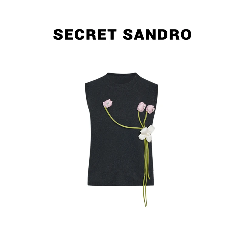 【手工花朵】【多娜&Secret Sandro粉丝专享】毛衫 M25213017N