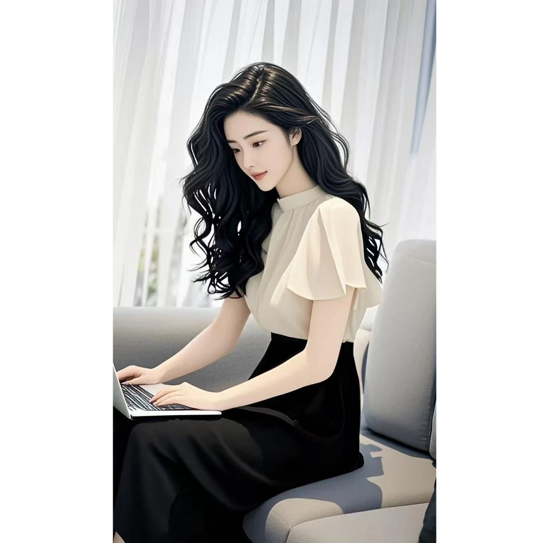 温柔杏色独特气质洋气高级感千金风上衣女夏季设计感小众优雅小衫