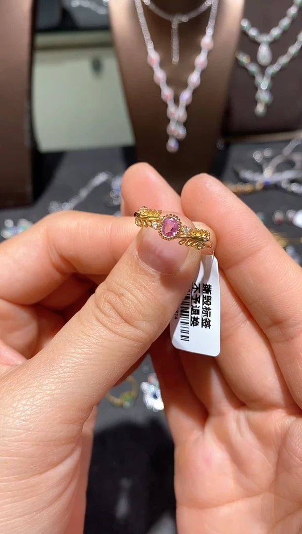 戒指蓝宝石银S925镶嵌戒指