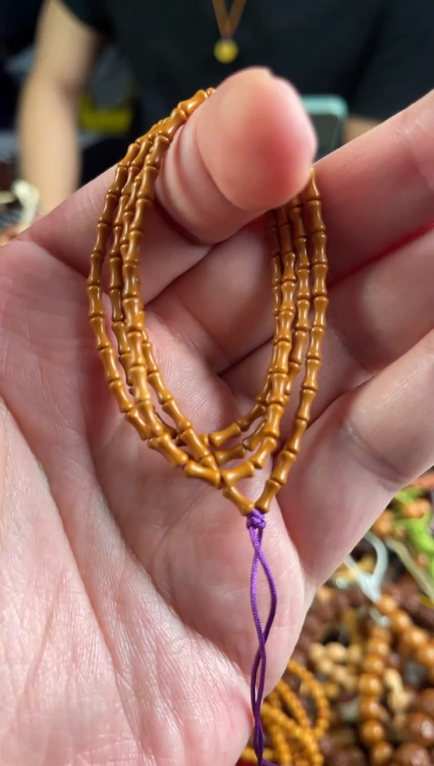 手串橄榄核王胖子文玩工作室核壁竹节108