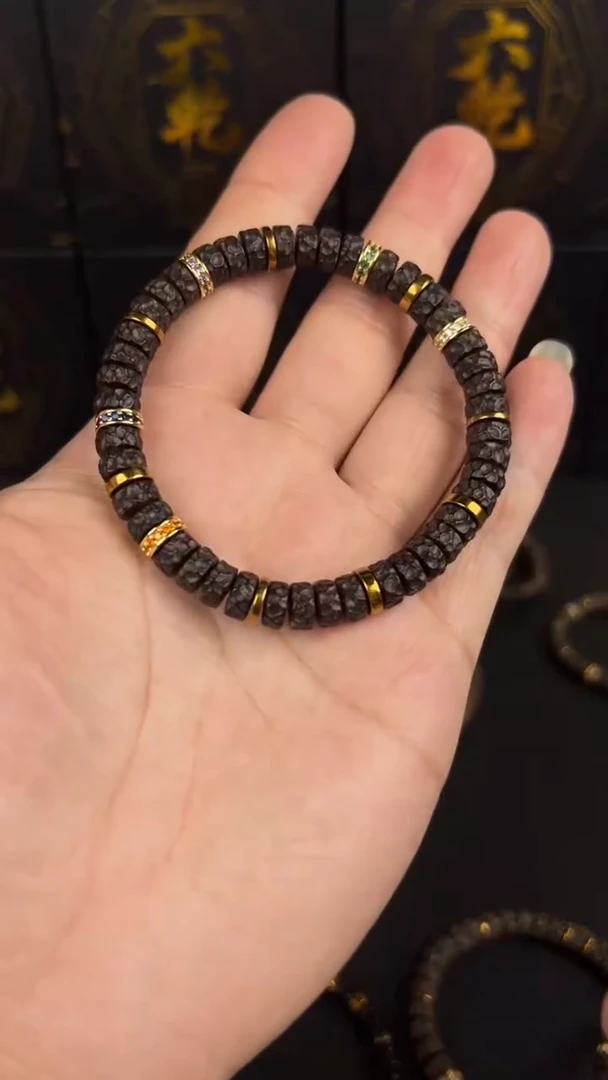 椰蒂手串8*4原生态椰蒂无相满配款