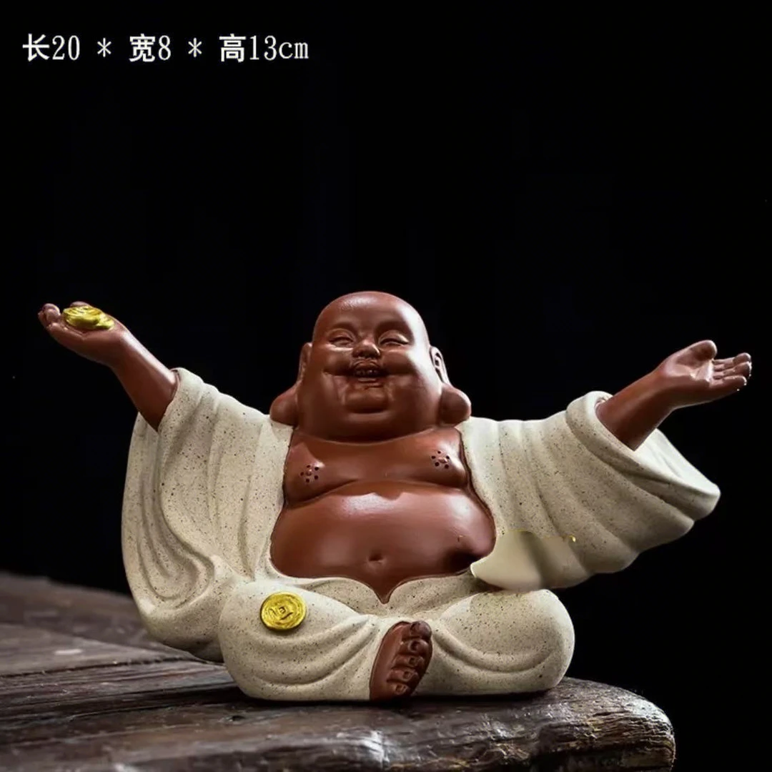 中式笑面大肚佛家居摆件