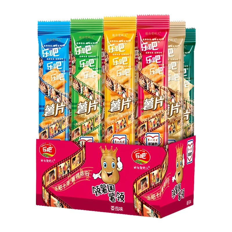 乐巴50克袋装脆香烧烤芥末味非油炸硬脆手工膨化小零食香脆麻辣