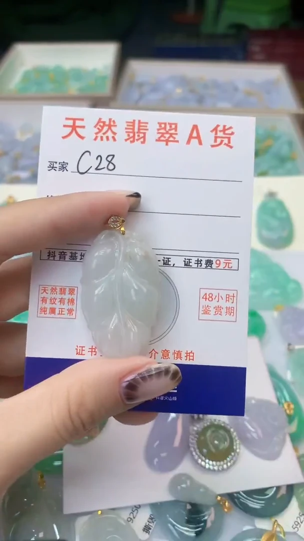 颈饰未镶嵌翡翠天然A货翡翠挂件