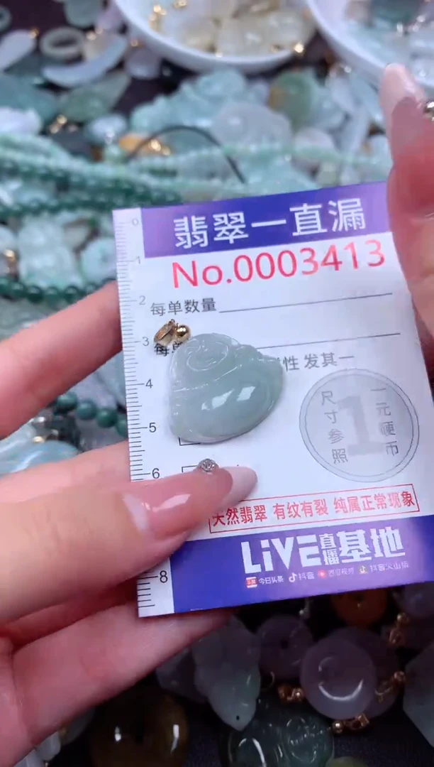翡翠未镶嵌吊坠(不含链)3413