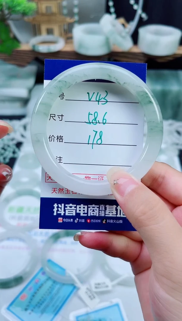 未镶嵌手镯石英质玉（天山翠）43