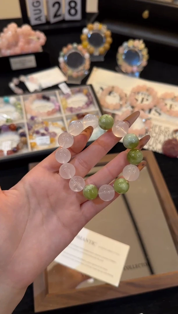 合金手链水晶奶白晶手链x3360