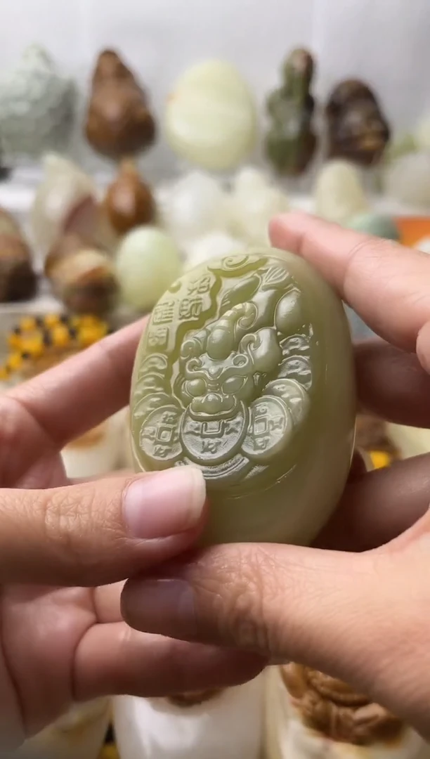 石材古青石棉纹正常不退换貔貅